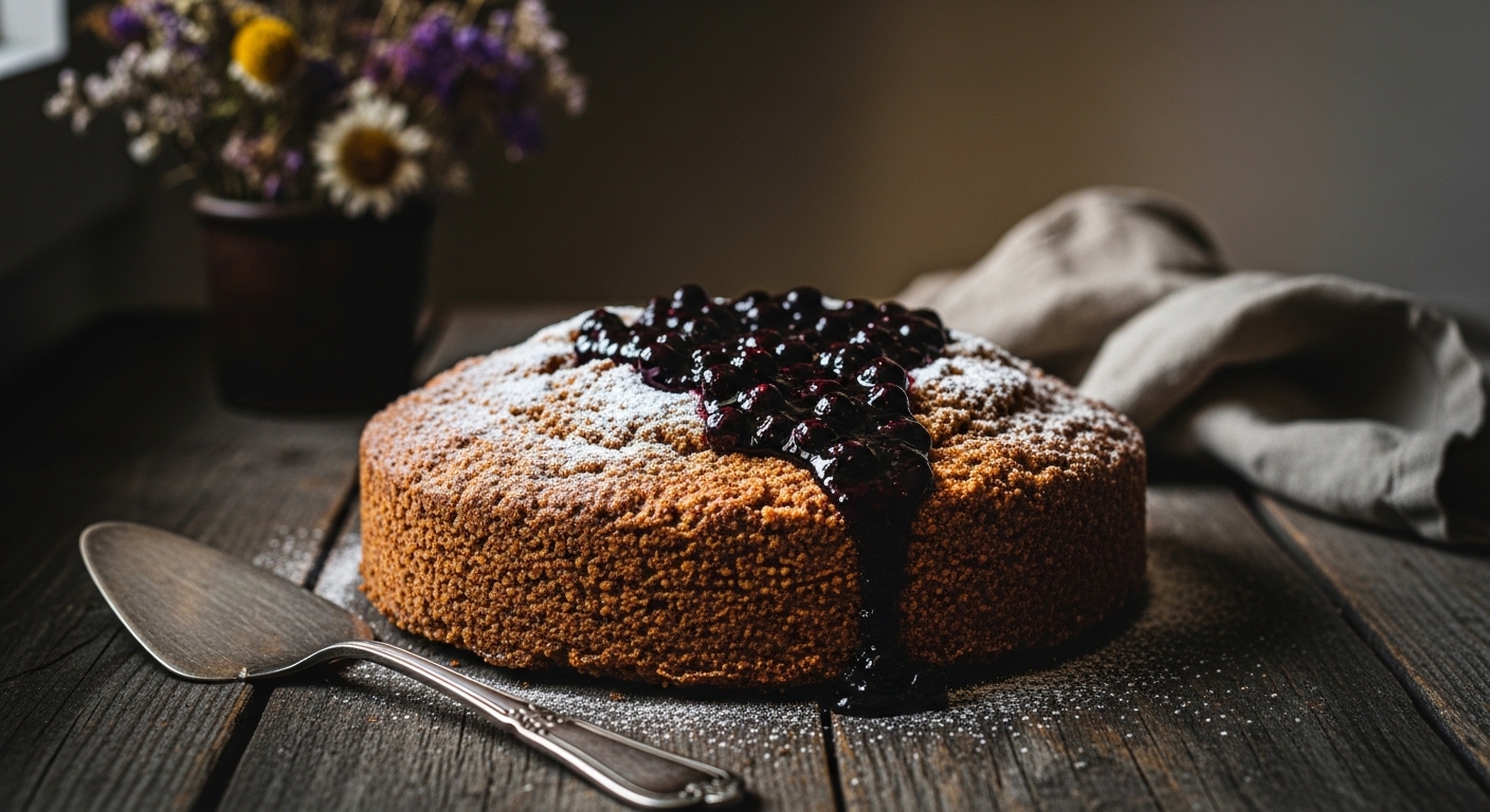 Torta di Grano Saraceno con Marmellata di Mirtilli: Il Sapore delle Dolomiti